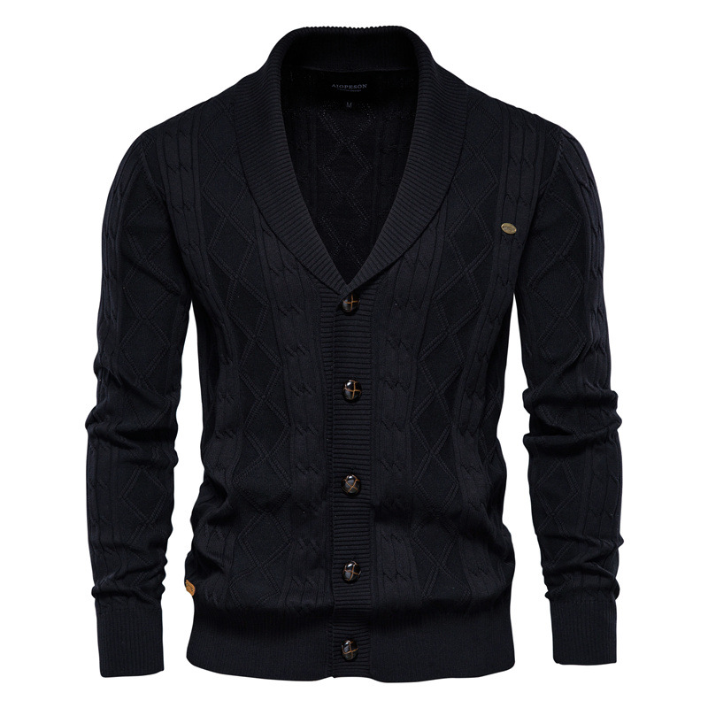 Men's Cardigan Padded Sweater